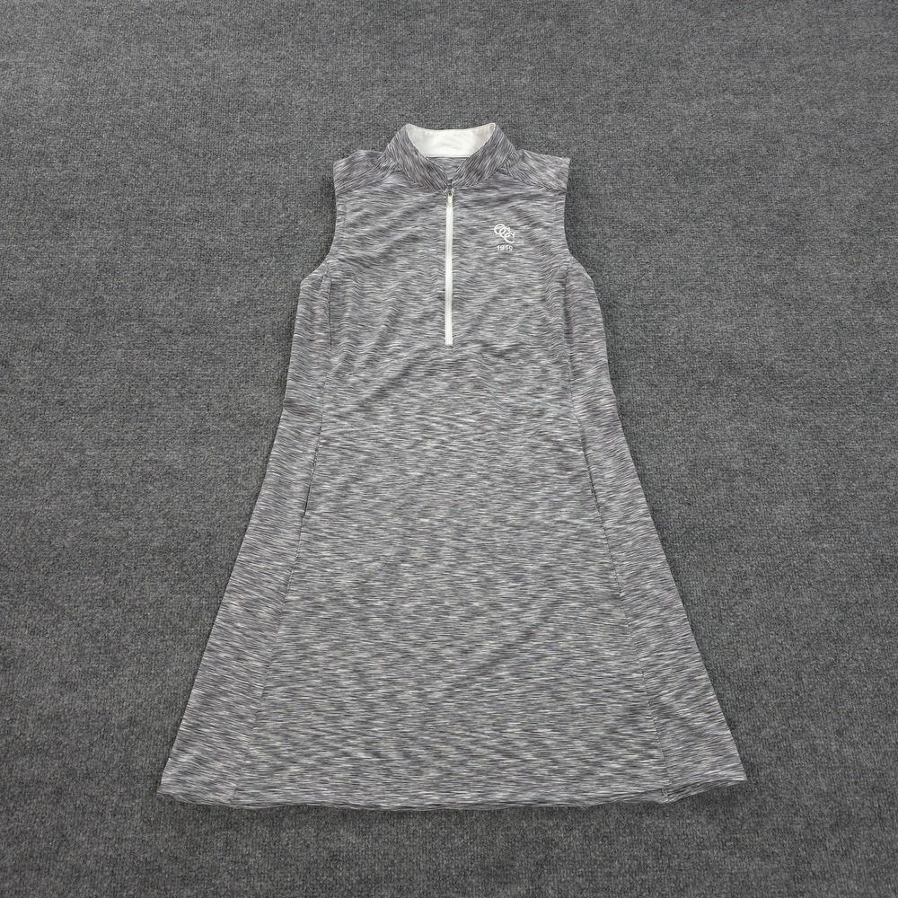 Zero Restriction Dress Womens M Gray Sleeveless Mock Neck Golf A-Line Pockets‎